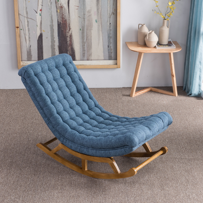 Nordic Simple Rocking Chair Recliner Pregnant Women Chair Lazy Couch Single Balcony Nap Sway Chair Rocking Chair