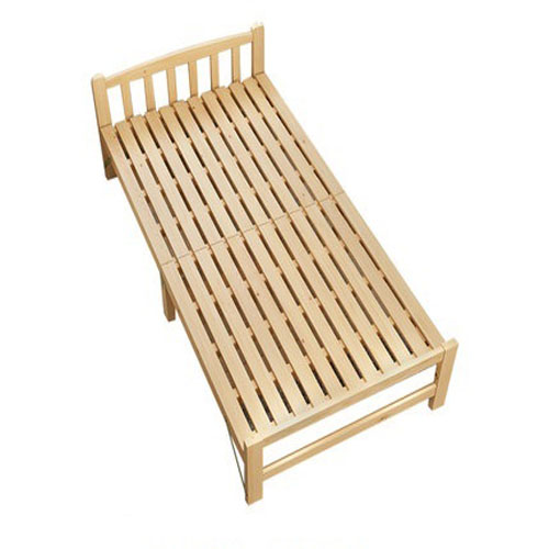 Solid wood folding bed single double bed adult lunch break 1.2 m children's board bed wooden bed cot