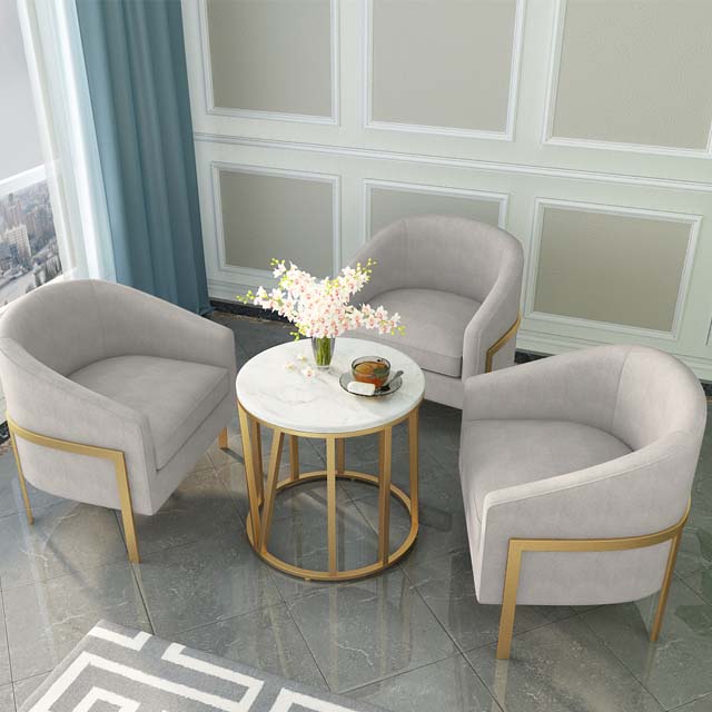 Cafe Tea Shop Table And Chair Combination Leisure Simple Net Red Fresh Office Reception To Discuss Single Sofa