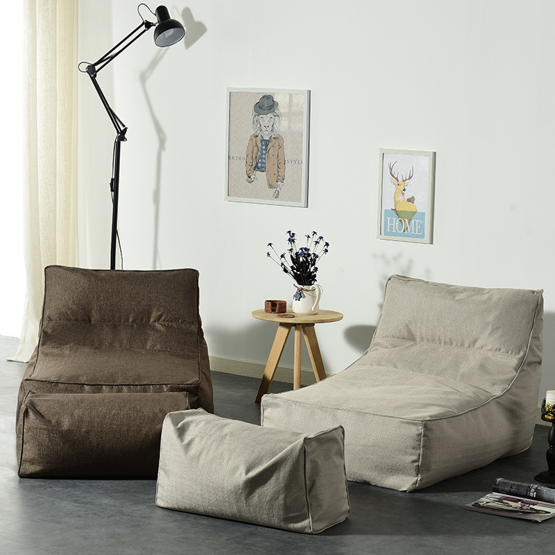 Lazy Bean Bag Chair Cover Without Filler Puff Sofa Kid Camping Party Pouf Bed Gaming Puff Ottoman Cama Bedroom Tatami Floor Seat